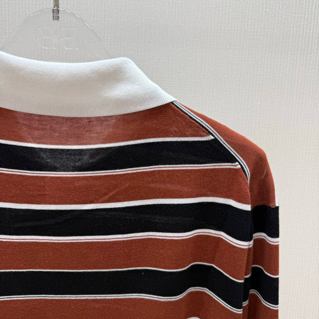 PRADA 26S STRIPED LONG-SLEEVE KNIT SWEATER 1058