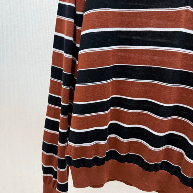 PRADA 26S STRIPED LONG-SLEEVE KNIT SWEATER 1058