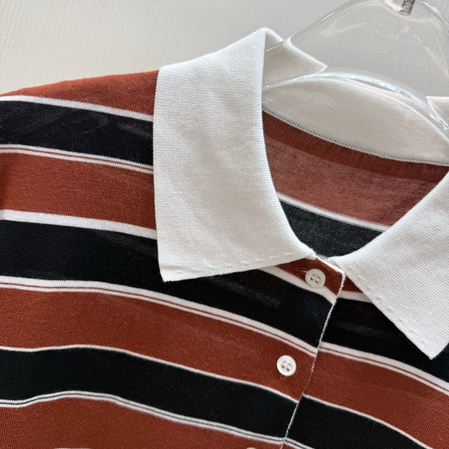 PRADA 26S STRIPED LONG-SLEEVE KNIT SWEATER 1058