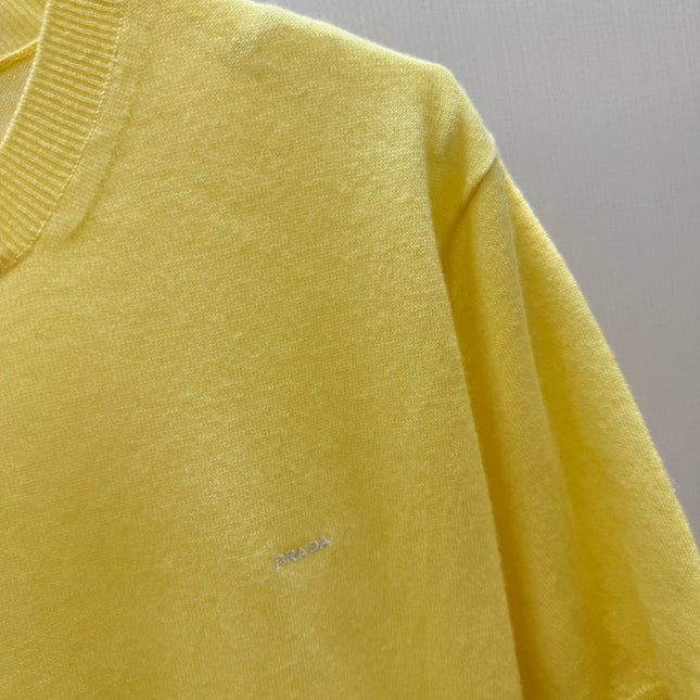 PRADA 26S SHORT-SLEEVE KNIT TOP 1057