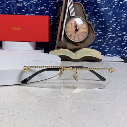 CARTIER 26S RIMLESS RECTANGULAR FRAME IN METAL 434045