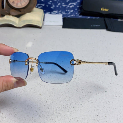 CARTIER 26S RIMLESS RECTANGULAR FRAME IN METAL 434047