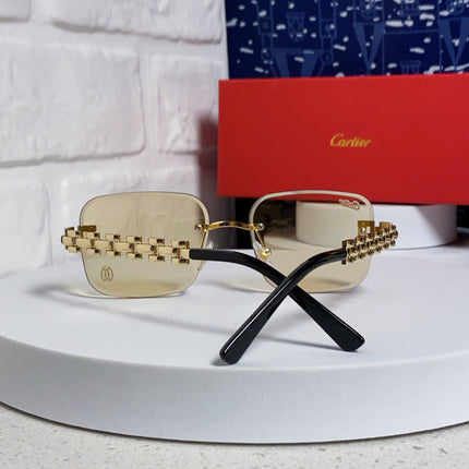 CARTIER 26S RIMLESS RECTANGULAR FRAME IN METAL 436032