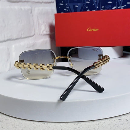 CARTIER 26S RIMLESS RECTANGULAR FRAME IN METAL 436033