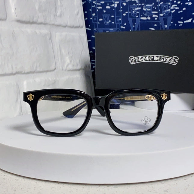 CHROME HEARTS SUNGLASSES IN BLACK ACETATE 837126