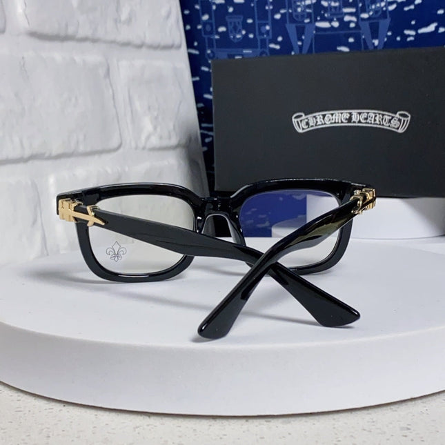 CHROME HEARTS SUNGLASSES IN BLACK ACETATE 837126