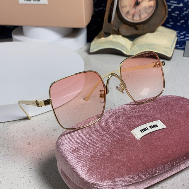 MIUMIU 26S SQUARE GEOMETRIC FRAME IN METAL 445239