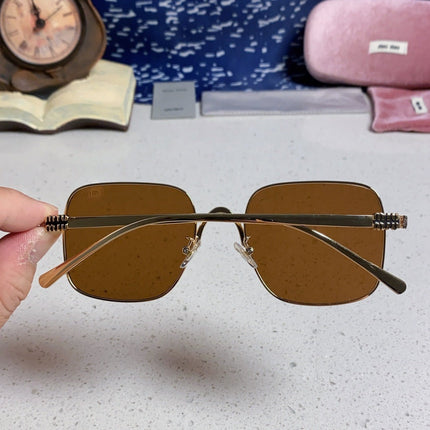 MIUMIU 26S SQUARE GEOMETRIC FRAME IN METAL 445241