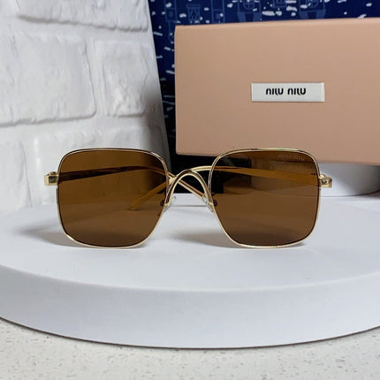MIUMIU 26S SQUARE GEOMETRIC FRAME IN METAL 445241