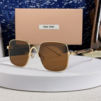 MIUMIU 26S SQUARE GEOMETRIC FRAME IN METAL 445241