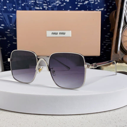 MIUMIU 26S SQUARE GEOMETRIC FRAME IN METAL 445242