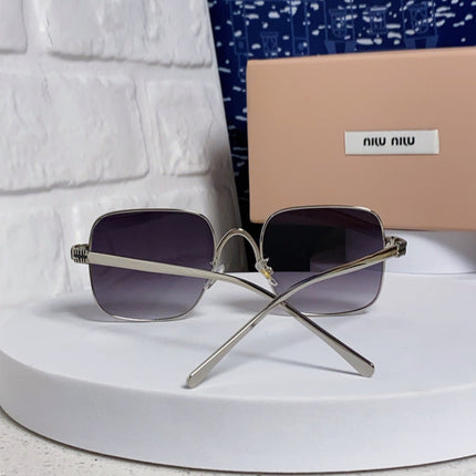 MIUMIU 26S SQUARE GEOMETRIC FRAME IN METAL 445242