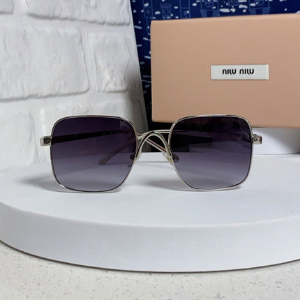 MIUMIU 26S SQUARE GEOMETRIC FRAME IN METAL 445242