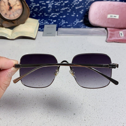 MIUMIU 26S SQUARE GEOMETRIC FRAME IN METAL 445242