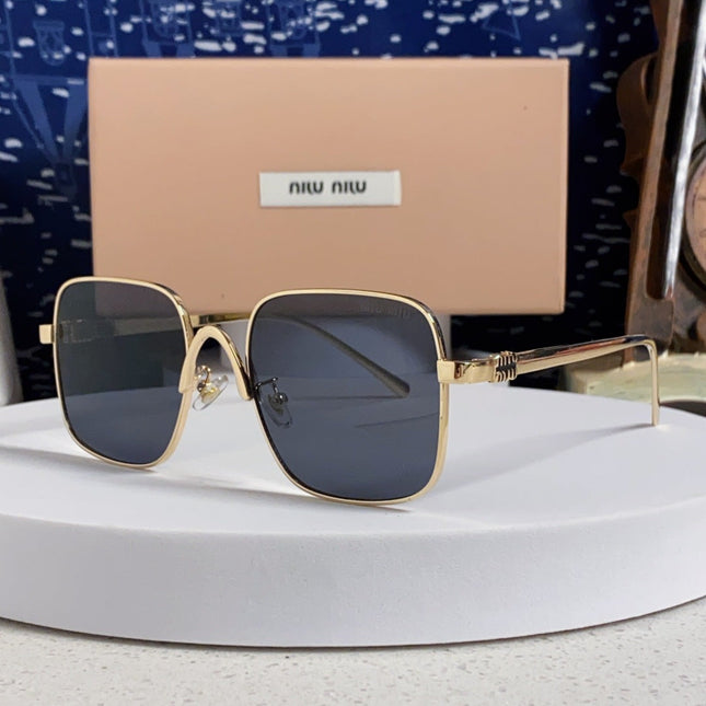 MIUMIU 26S SQUARE GEOMETRIC FRAME IN METAL 445243