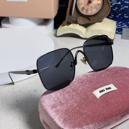 MIUMIU 26S SQUARE GEOMETRIC FRAME IN METAL 445244