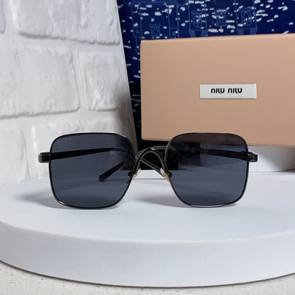 MIUMIU 26S SQUARE GEOMETRIC FRAME IN METAL 445244