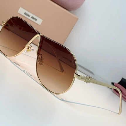 MIUMIU 26S OVAL FRAMEAVIATOR FRAME IN METAL 424523