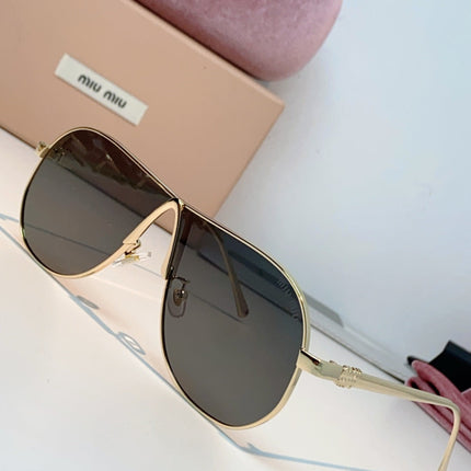 MIUMIU 26S OVAL FRAMEAVIATOR FRAME IN METAL 424525