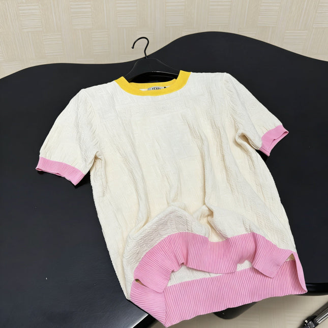 FENDI 26S SHORT SLEEVE KNIT T-SHIRT 140