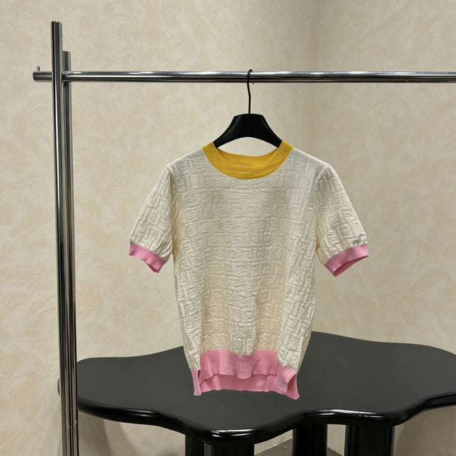FENDI 26S SHORT SLEEVE KNIT T-SHIRT 140