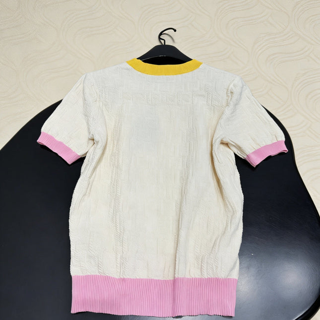FENDI 26S SHORT SLEEVE KNIT T-SHIRT 140