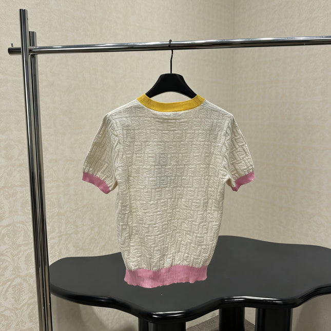 FENDI 26S SHORT SLEEVE KNIT T-SHIRT 140