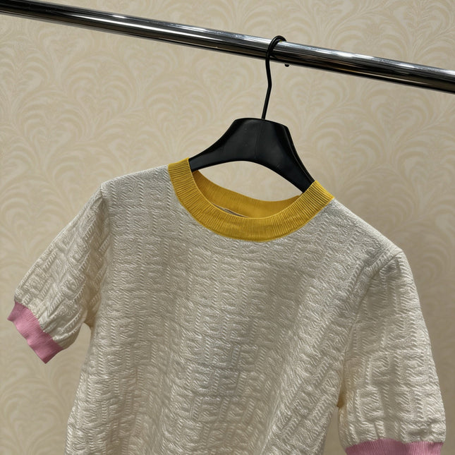 FENDI 26S SHORT SLEEVE KNIT T-SHIRT 140