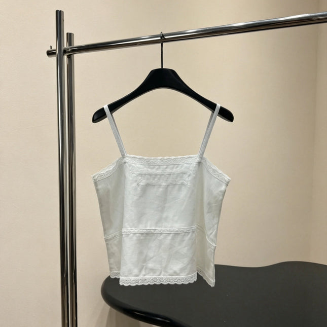 PRADA 26S LACE TRIM CAMISOLE 1044