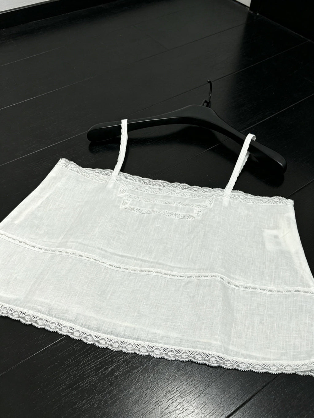 PRADA 26S LACE TRIM CAMISOLE 1044