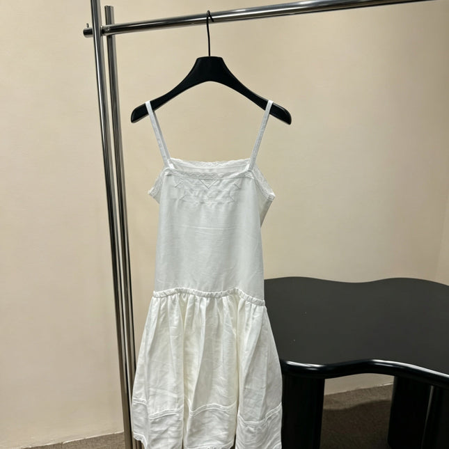 PRADA 26S LINEN SLIP DRESS 1043