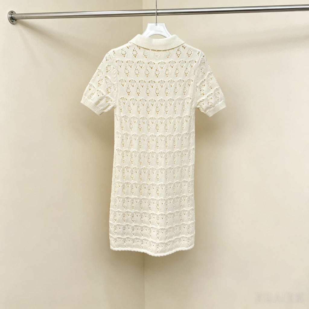 CELINE 26S LACE KNIT DRESS 446