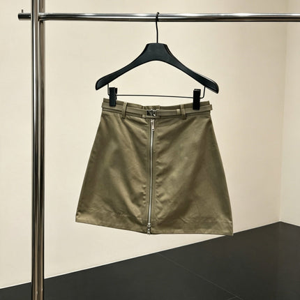 PRADA 26S BELTED A-LINE MINI SKIRT 1148