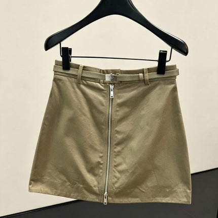 PRADA 26S BELTED A-LINE MINI SKIRT 1148