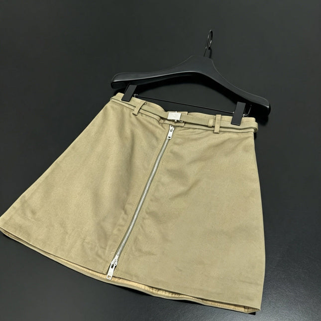 PRADA 26S BELTED A-LINE MINI SKIRT 1148