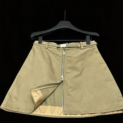 PRADA 26S BELTED A-LINE MINI SKIRT 1148