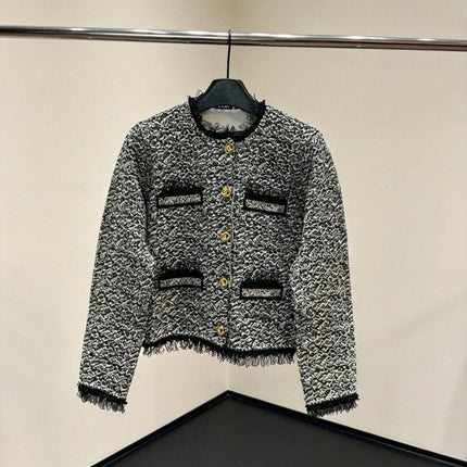 CHANEL 26S FRINGED TWEED JACKET 1596
