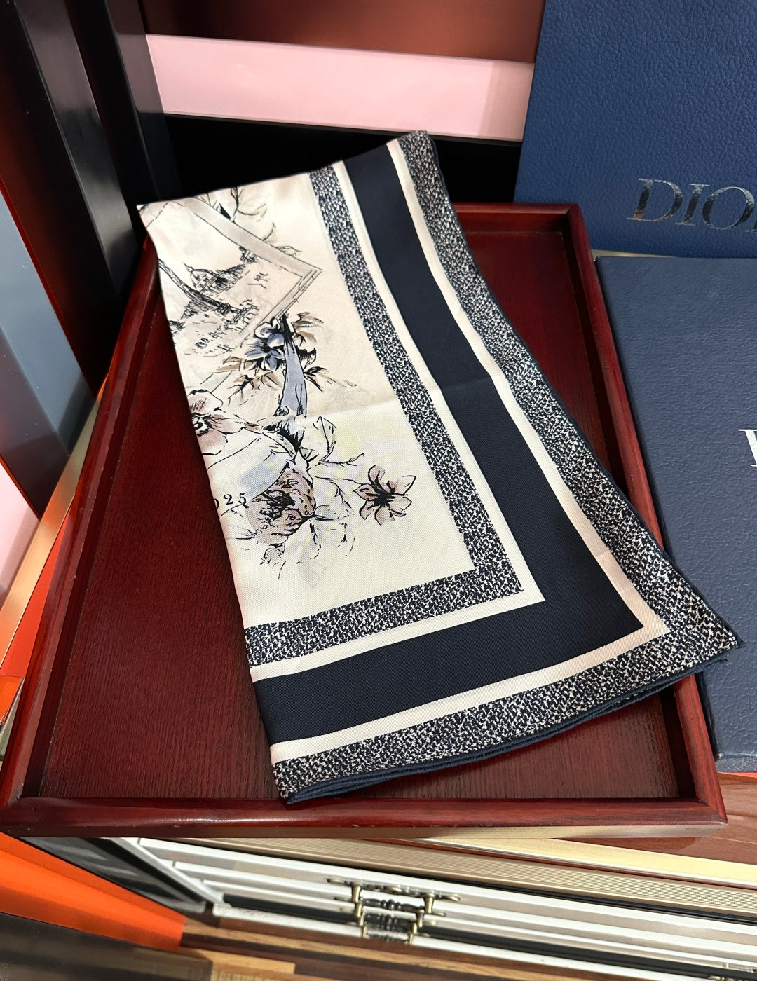 DIOR 26S SCARF 90CM IN SILK 321005