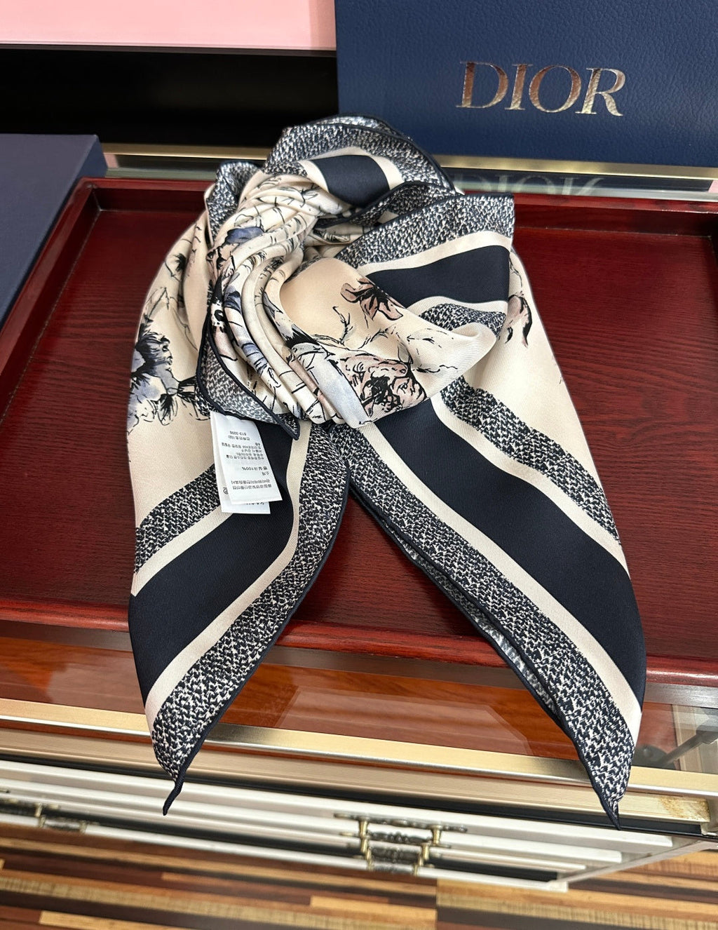 DIOR 26S SCARF 90CM IN SILK 321005