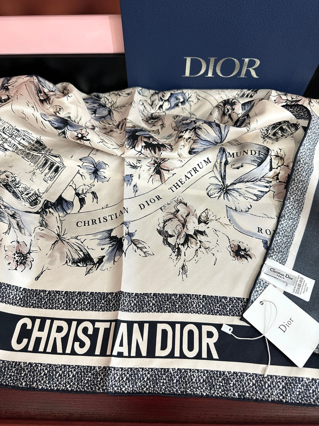 DIOR 26S SCARF 90CM IN SILK 321005