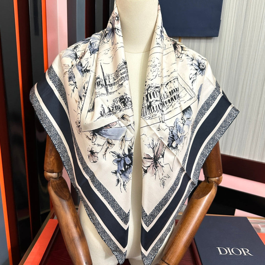 DIOR 26S SCARF 90CM IN SILK 321005