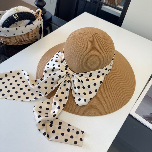MIUMIU WIDE-BRIM BUCKET HAT WITH BOW STYLE 55