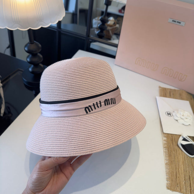 MIUMIU STRAW BUCKET HAT STYLE 53