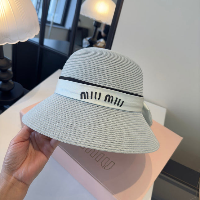 MIUMIU STRAW BUCKET HAT STYLE 52