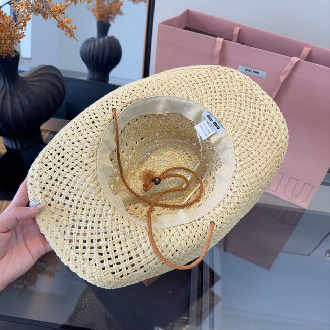 MIUMIU STRAW COWBOY HAT STYLE 18