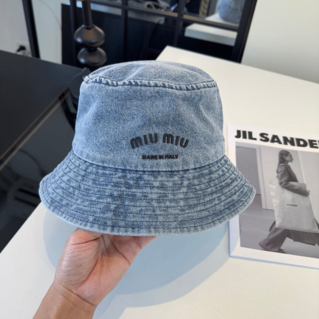 MIUMIU 26S DENIM BUCKET HAT 340423