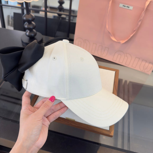 MIUMIU 26S BOW BASEBALL CAP 343531