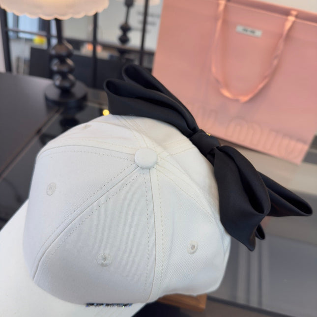 MIUMIU 26S BOW BASEBALL CAP 343531