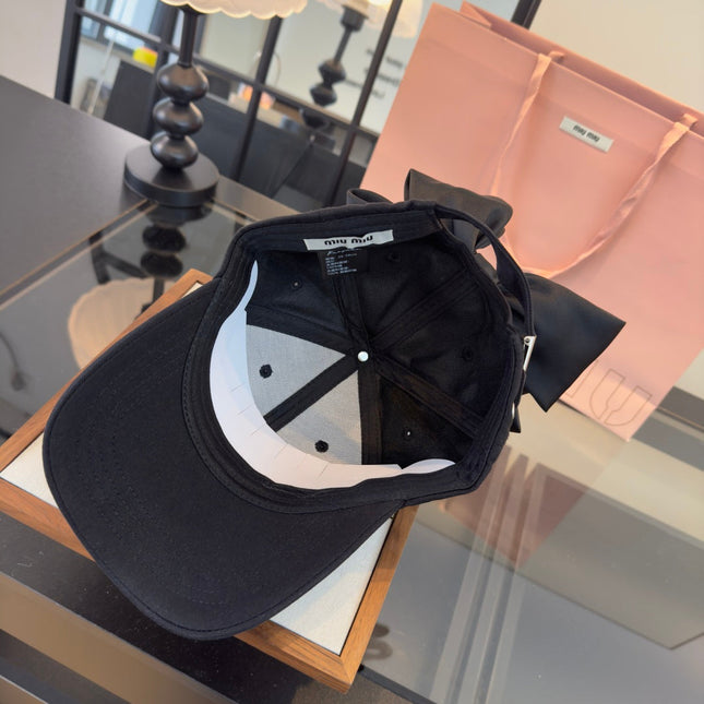 MIUMIU 26S BOW BASEBALL CAP 343532