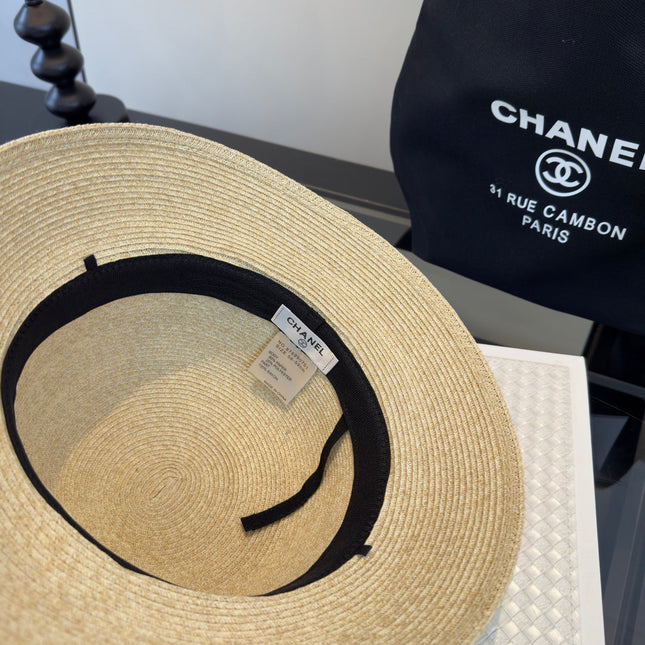 CHANEL 26S RAFFIA BUCKET HAT 338041